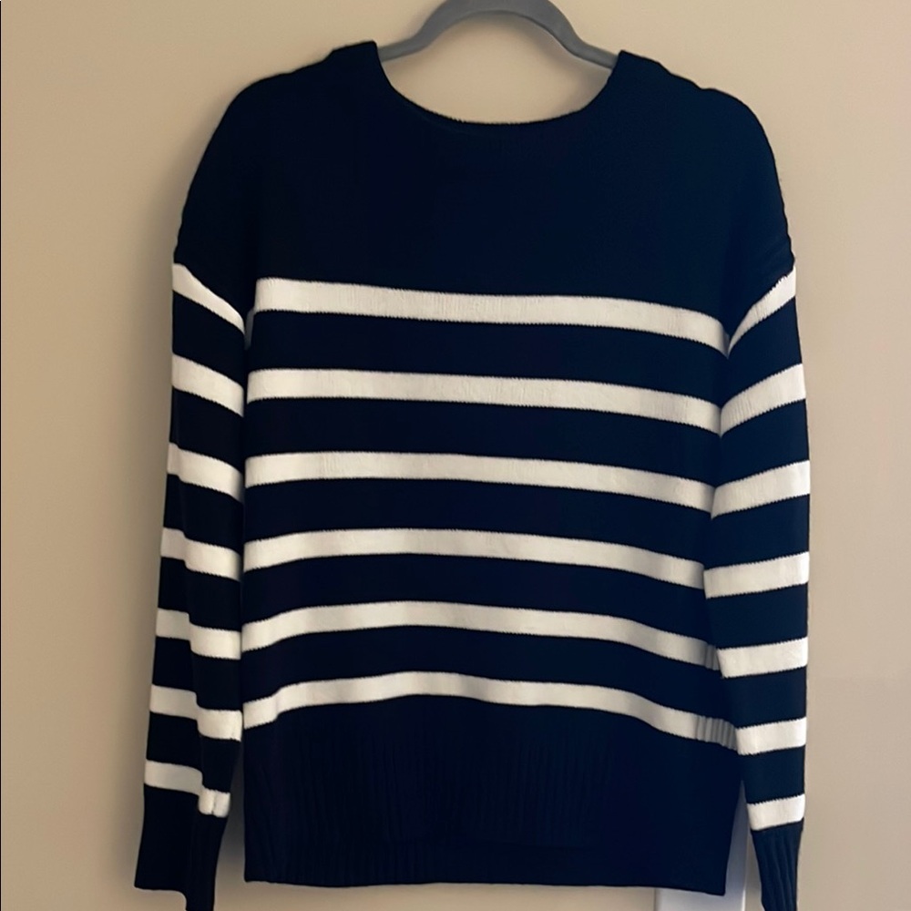 Black and White Striped Sweater